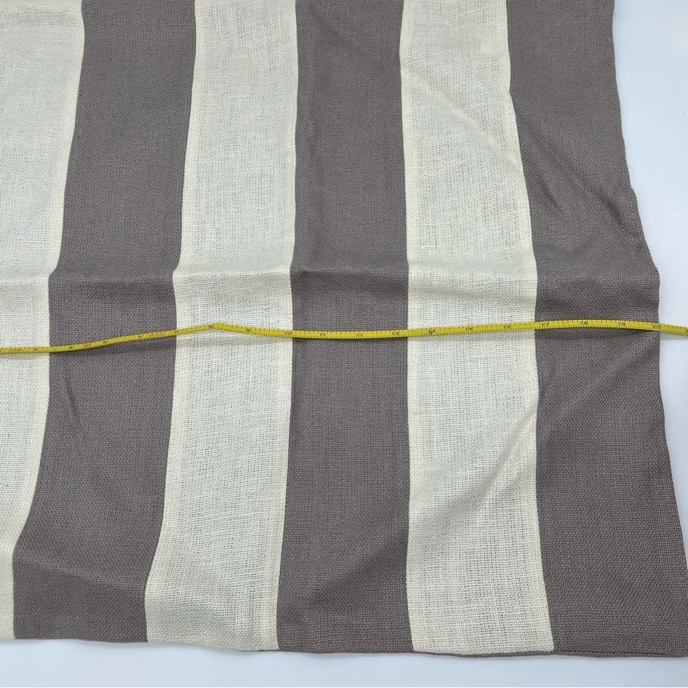 Pottery Barn Taupe And Cream Awning Stripe Linen 20x20 Pillow Cover NWOT